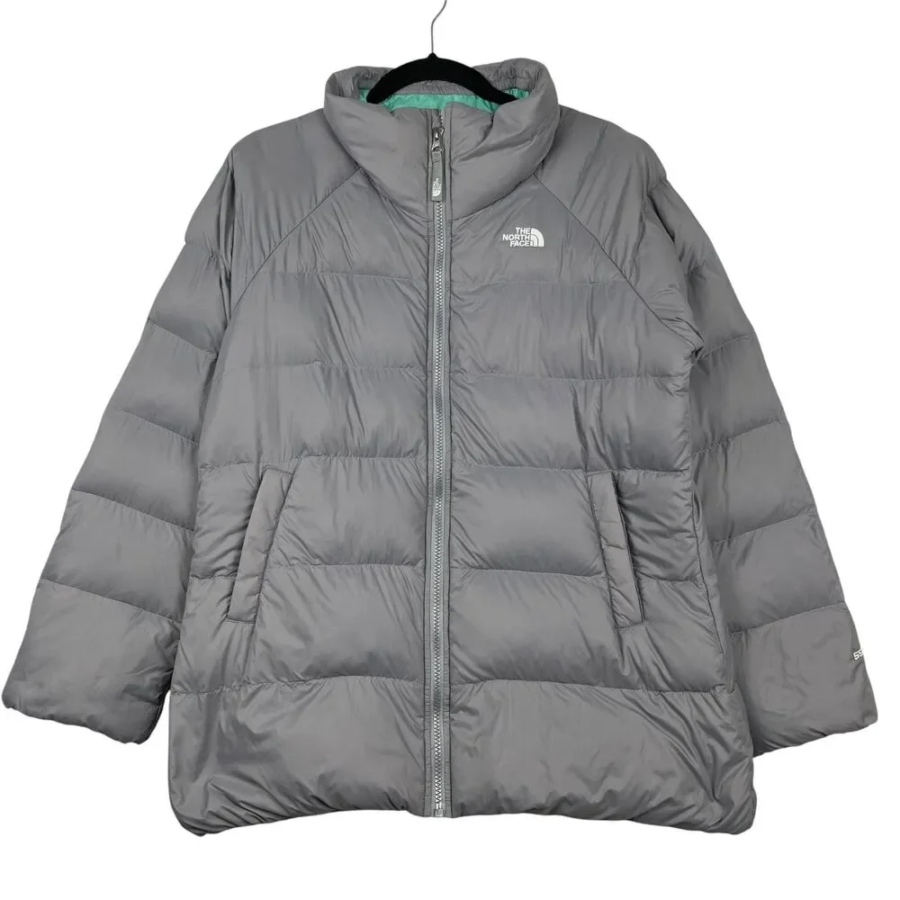The North Face Girls Triclimate Jacket XL 3 in 1 Mint Green Grey Down Puffer - Picture 3 of 16